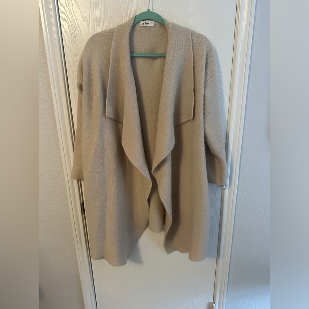Tan cardi